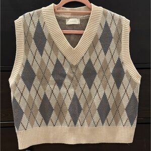 Vintage Plaid Sweater Vest
